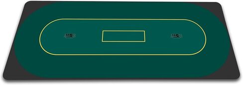 Poker Table Top Mat - Fits 6ft Folding Table - for Texas Holdem Home Game Nights, Waterproof Neoprene Surface, Slip-Resistant Rubber Backing, Mat and Travel Case Set - Legends Green in Saudi Arabia