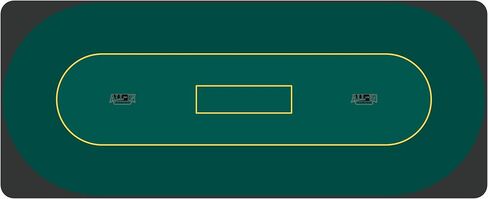 Poker Table Top Mat - Fits 6ft Folding Table - for Texas Holdem Home Game Nights, Waterproof Neoprene Surface, Slip-Resistant Rubber Backing, Mat and Travel Case Set - Legends Green in Saudi Arabia