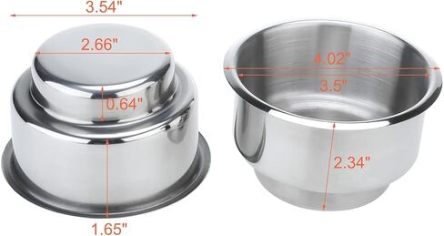 10 قطع من حامل أكواب المشروبات من الفولاذ المقاوم للصدأ من NovelBee للقوارب والطاولة والتخييم in Kuwait