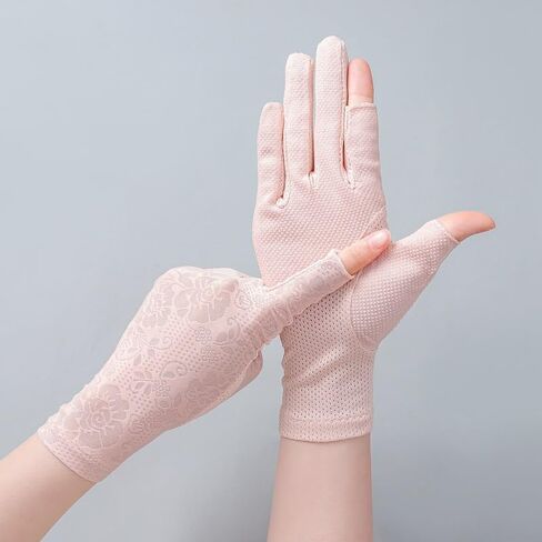 قفازات القيادة الصيفية للنساء - قفازات للحماية من أشعة الشمس فوق البنفسجية والأشعة فوق البنفسجية بدون أصابع - قفازات القيادة - قفازات واقية من الشمس in Kuwait