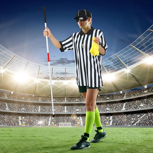 6 قطعة قميص الحكم الرجالي طقم زي الحكم الأعمى للطي قبعة الحكم أعمى قصب نظارات صافرة عقوبة العلم in Kuwait