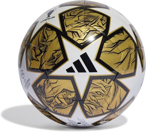adidas UEFA Champions League Club Ball IN9330, Unisex, Soccer Ball, White/Gold Metallic/Black, 5 in Saudi Arabia
