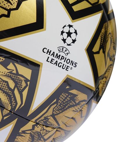 adidas UEFA Champions League Club Ball IN9330, Unisex, Soccer Ball, White/Gold Metallic/Black, 5 in Saudi Arabia