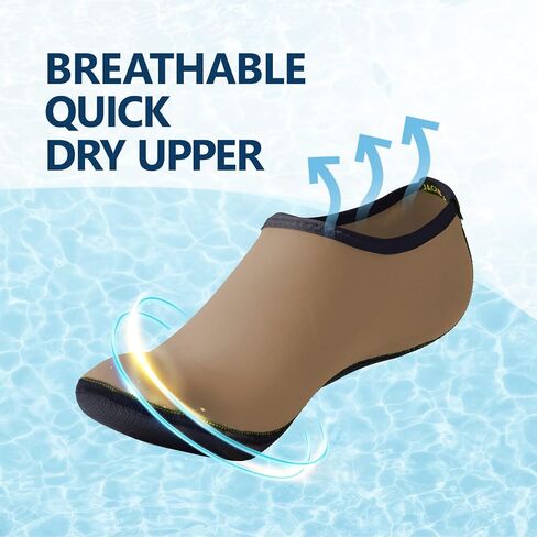 JACKSHIBO Water Shoes for Women Men Quick-Dry Swim Shoes Beach Water Socks | Aqua, Swimming, Yoga, Surf, River, Lake, Kayak, Pool Socks, Cruise Essentials, Sport, Adult, Unisex, Cute, Barefoot, Vacation in Kuwait
