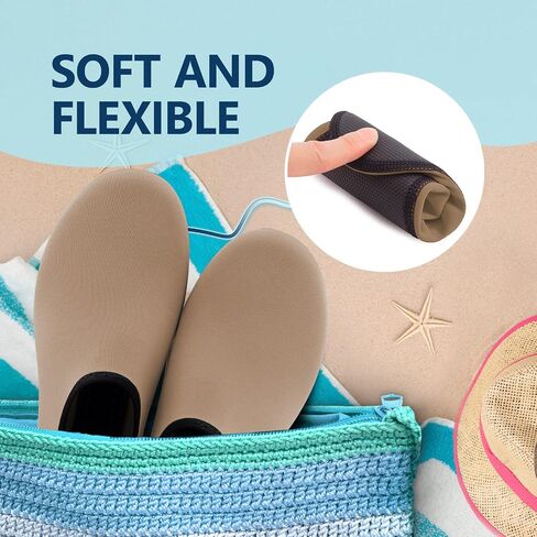 JACKSHIBO Water Shoes for Women Men Quick-Dry Swim Shoes Beach Water Socks | Aqua, Swimming, Yoga, Surf, River, Lake, Kayak, Pool Socks, Cruise Essentials, Sport, Adult, Unisex, Cute, Barefoot, Vacation in Kuwait
