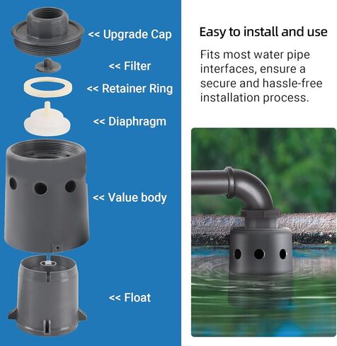 صمام تعويم للتحكم التلقائي في مستوى المياه - صمام تعويم من راتنج النايلون المتين لخزانات الماشية وحمامات السباحة والبرك والمزيد in Kuwait