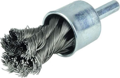 Weiler 10208 1/2" Knot Wire End Brush, .0104" Steel Fill, Made in The USA (Pack of 10) in Saudi Arabia