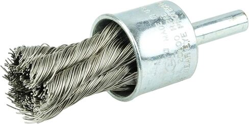 Weiler 10208 1/2" Knot Wire End Brush, .0104" Steel Fill, Made in The USA (Pack of 10) in Saudi Arabia