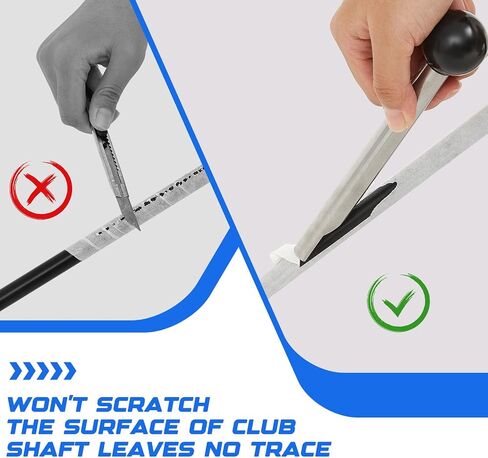 Lasnten 2 Pcs Golf Grip Tape Stripper Remove Tool Golf Grip Removal Tool Golf Grip Tape Remover Golf Grip Scraper for Regripping Graphite and Steel Shafts Golf Club Grip Repair Kits in Saudi Arabia