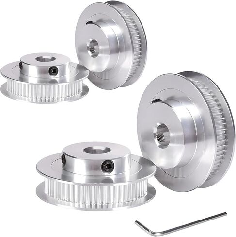 GT2 Pulley 80 Teeth 5mm Bore 6mm Width Timing Belt Pulley Aluminum 80 Tooth 5mm bore Pulley Wheel for Voron 2.4 for 6mm Width GT2 Timing Belt for 3D Printer,CNC (4pcs) in Saudi Arabia