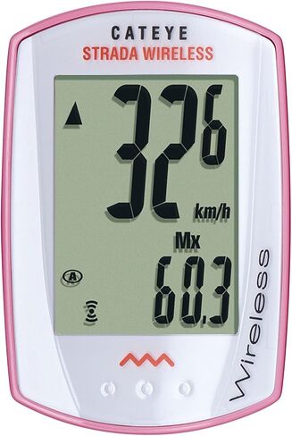 كمبيوتر الدراجة اللاسلكي CatEye Strada CC-RD300W (وردي/أبيض) in Kuwait