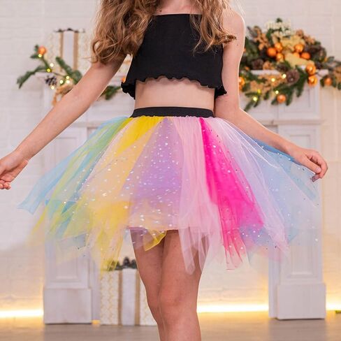 تنورة توتو مضيئة للفتيات، تنانير تول ملونة بإضاءة LED، أزياء المهرجانات للفتيات in Kuwait