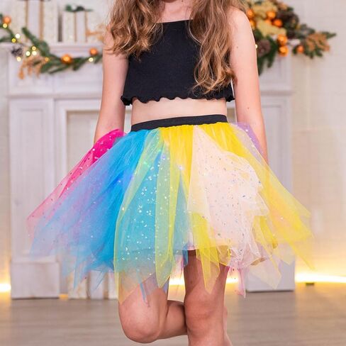 تنورة توتو مضيئة للفتيات، تنانير تول ملونة بإضاءة LED، أزياء المهرجانات للفتيات in Kuwait