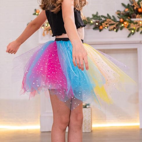 تنورة توتو مضيئة للفتيات، تنانير تول ملونة بإضاءة LED، أزياء المهرجانات للفتيات in Kuwait