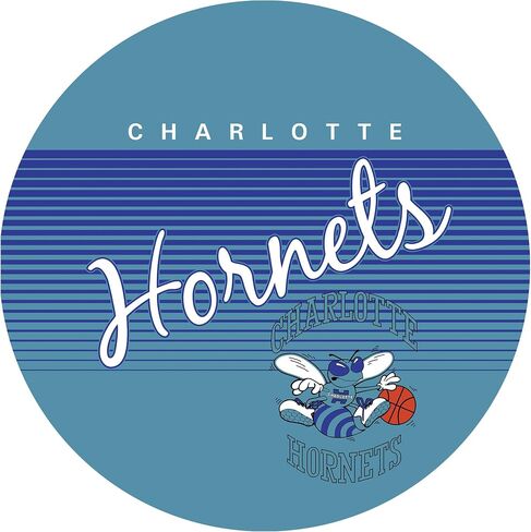 مقعد دوار مبطن من الخشب الصلب الكلاسيكي من NBA Charlotte Hornets، مقاس واحد، كروم in Saudi Arabia