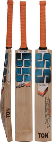 SS TON Premium English Willow Cricket Bat - Full Size for Adults, Short Handle - Bat Cover Included in Saudi Arabia