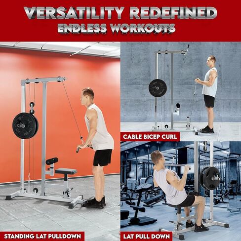 Yes4All LAT Pull Down Machines, LAT Row Cable Machine, LAT Tower with Additional Pulley Cable, High & Low Pulley Stations in Saudi Arabia