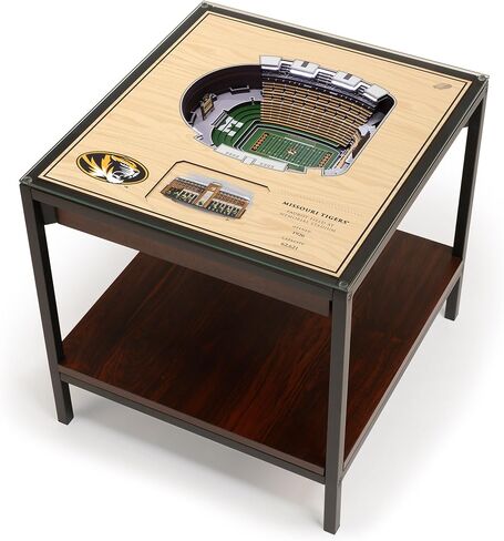 YouTheFan Missouri Tigers 25-Layer StadiumViews طاولة نهاية مضاءة، مقاس واحد، ألوان الفريق in Saudi Arabia