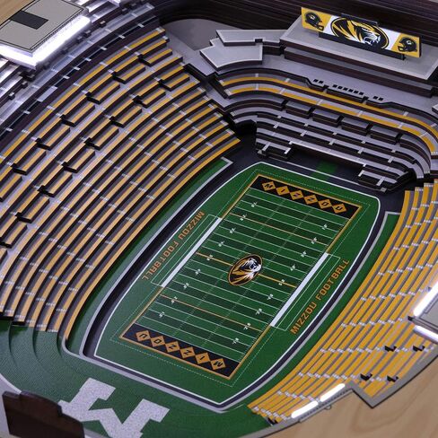 YouTheFan Missouri Tigers 25-Layer StadiumViews طاولة نهاية مضاءة، مقاس واحد، ألوان الفريق in Saudi Arabia