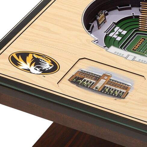 YouTheFan Missouri Tigers 25-Layer StadiumViews طاولة نهاية مضاءة، مقاس واحد، ألوان الفريق in Saudi Arabia
