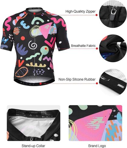 Men's Cycling Jersey Breathable Lightweight Bike Jersey for Men Cycling Short Sleeve Elastic Road Bike Shirt in Saudi Arabia