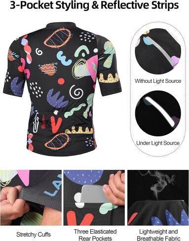 Men's Cycling Jersey Breathable Lightweight Bike Jersey for Men Cycling Short Sleeve Elastic Road Bike Shirt in Saudi Arabia