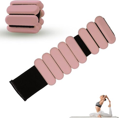 Adjustable Wrist & Ankle Weights for Women and Men, Set of 2 (1lb Each),Silicone Weighted Bangles,weighted bracelet for Yoga, Dance, Pilates, Pool Exercises and Jogging etc in Kuwait