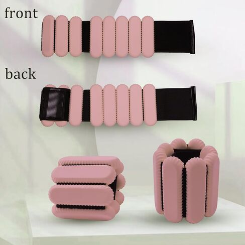 Adjustable Wrist & Ankle Weights for Women and Men, Set of 2 (1lb Each),Silicone Weighted Bangles,weighted bracelet for Yoga, Dance, Pilates, Pool Exercises and Jogging etc in Kuwait