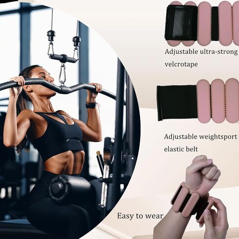 Adjustable Wrist & Ankle Weights for Women and Men, Set of 2 (1lb Each),Silicone Weighted Bangles,weighted bracelet for Yoga, Dance, Pilates, Pool Exercises and Jogging etc in Kuwait