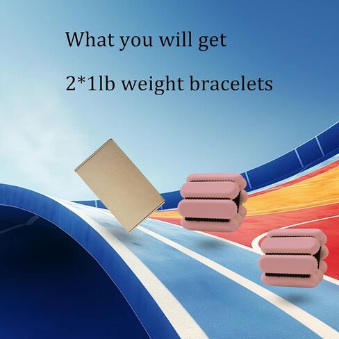 Adjustable Wrist & Ankle Weights for Women and Men, Set of 2 (1lb Each),Silicone Weighted Bangles,weighted bracelet for Yoga, Dance, Pilates, Pool Exercises and Jogging etc in Kuwait