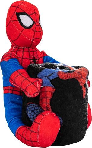 وسادة هوجر الرسمية من Northwest NFL Pittsburgh Steelers & Spider-Man Wall Crawl ومجموعة غطاء حريري، مقاس 40 بوصة × 50 بوصة in Saudi Arabia