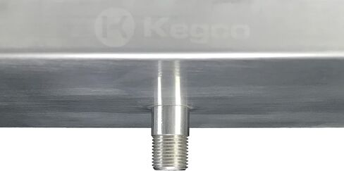 Kegco SEWM-1210-3 12" x 10" x 18" Wall Mount Drip Tray with Drain - 3 Shank Holes in Saudi Arabia