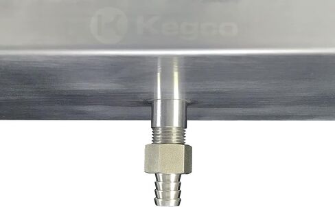 Kegco SEWM-1210-3 12" x 10" x 18" Wall Mount Drip Tray with Drain - 3 Shank Holes in Saudi Arabia