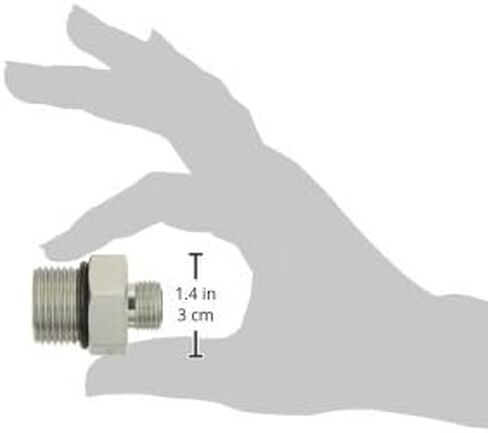 Brennan Industries FS6400-06-12-O Steel Straight O-Ring Face Seal Fitting, 11/16"-16 NPT x 1-1/16"-12 NPT Thread, 3/8" Male Face Seal x 3/8" Male O-Ring Boss in Saudi Arabia
