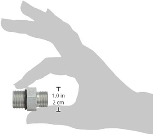 Brennan Industries FS6400-06-08-O Steel Straight O-Ring Face Seal Fitting, 11/16"-16 NPT x 3/4"-16 NPT Thread, 3/8" Male Face Seal x 3/8" Male O-Ring Boss in Saudi Arabia