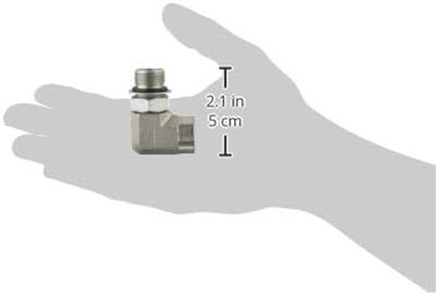 Brennan Industries 6805-08-06-NWO-FG تركيب أنبوب الكوع من الفولاذ المطروق 90 ​​درجة، 3/4 بوصة - 16 SAE ORB × 3/8 بوصة - 18 خيط NPTF، 1/2 بوصة حلقة دائرية قابلة للتعديل للذكور × 1/ 2 بوصة NPTF أنثى in Kuwait