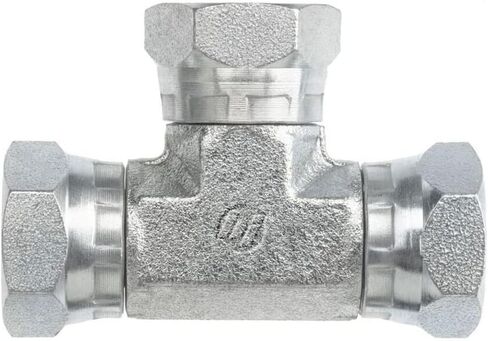 Brennan Industries 1603-06-06-06-FG تركيب أنبوب تي من الصلب المطروق، 3/8 بوصة - 18 NPSM × 3/8 بوصة - 18 NPSM × 3/8 بوصة -18 خيط NPSM، 3/8 بوصة NPTF أنثى × 3 /8 بوصة أنثى NPTF دوارة × 3/8 بوصة أنثى NPTF دوارة in Saudi Arabia