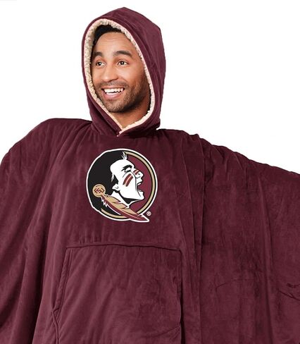Officially Licensed NCAA Team Color Bloncho w/Logo Patch & Sherpa in Saudi Arabia
