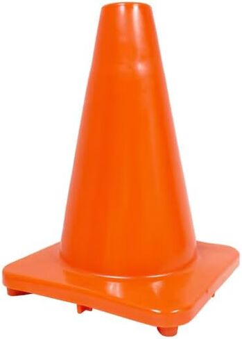 Cordova CTC12 مخروط أمان برتقالي متين مقاس 12 بوصة مع طوق عاكس - بولي كلوريد الفينيل المقاوم للطقس لمناطق المرور والرياضة والبناء in Kuwait