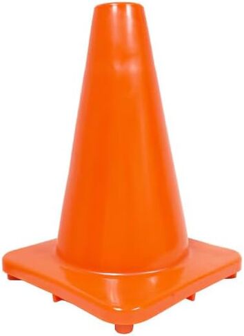 Cordova CTC12 مخروط أمان برتقالي متين مقاس 12 بوصة مع طوق عاكس - بولي كلوريد الفينيل المقاوم للطقس لمناطق المرور والرياضة والبناء in Kuwait