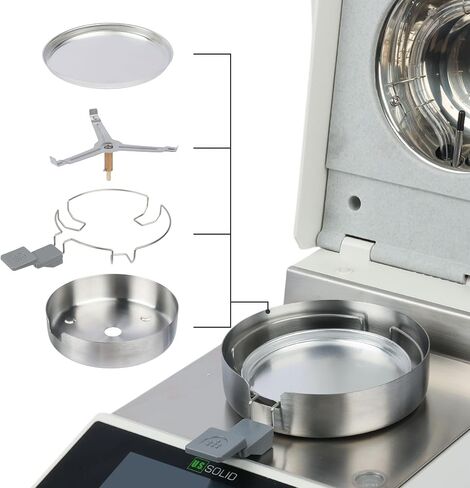 U.S. Solid Moisture Analyzer - 0.001 g, 0.01% Readability Moisture Balance for Lab Test Analysis, 5-inch Touch Screen in Saudi Arabia