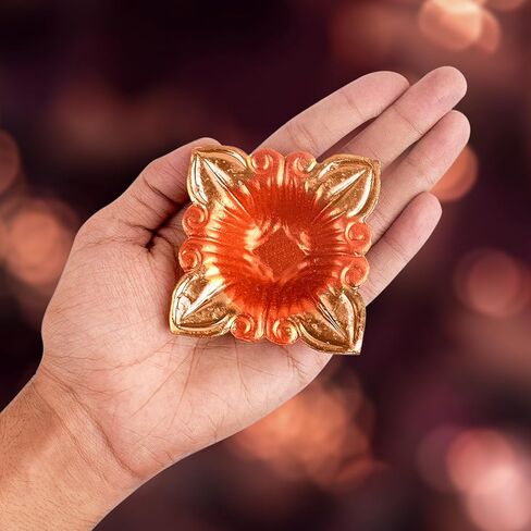 SATVIK 4 قطع مصمم متعدد الألوان من الطين ديا تيراكوتا ديا تقليدي بوجا فيلاككو مصباح زيت طبيعي ميتي ترحيب ديوالي ديبوالي بوجا ديكور هندي لهدايا الانتقال إلى المنزل الجديد in Kuwait