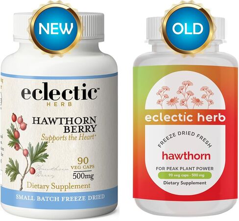 Eclectic Institute Raw Fresh Freeze-Dried Non-GMO Hawthorn Berry | Cardiovascular Support | 90 CT (500 mg) in Saudi Arabia