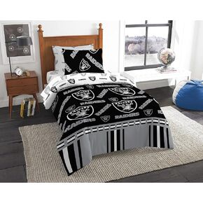 Northwest NFL Las Vegas Raiders Bed in a Bag Set, Twin, Rotary