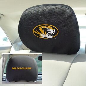 FANMATS 12586 Missouri Tigers Embroidered Head Rest Cover Set - 2 Pieces