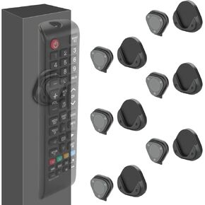 6 Pcs Magnetic Remote Control Holder, Self Adhesive Remote Holder Wall Mount Suitable for TV Remote Control, Air Conditioning Remote Control, LED Remote Control，Fan Remote Control （ Black）