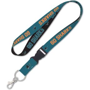 WinCraft San Jose Sharks Lanyard with Detachable Buckle (Slogan)