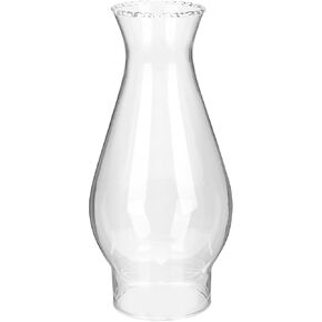 Unomor Kerosene Lampshade Glass Light Shade Lamp Oil Clear Glass Chimney Camping Kerosene Lamp Cover Kerosene