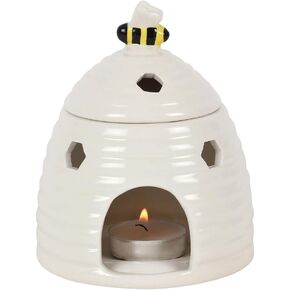 Pacific Giftware White Beehive Oil Burner, 5.50-Inch Height, Ceramic