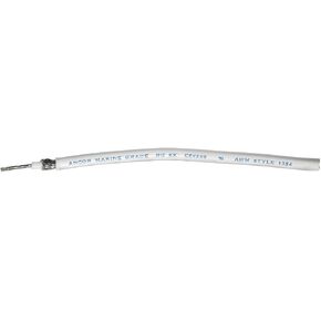 Ancor 150510 Marine Grade Electrical Premium Tinned Copper Coaxial Cable (RG58CU, 100-Feet), White